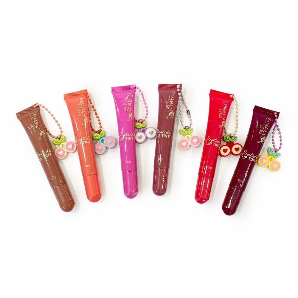Simply bella Set of 6 Lip Tint with peptides New